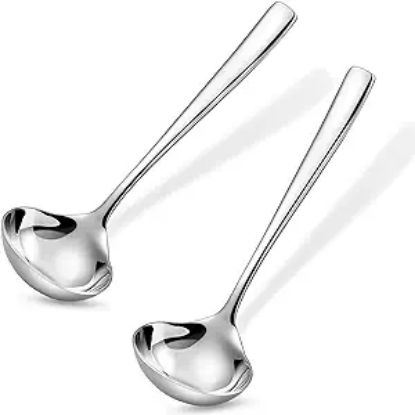 Picture of 1KEAWELL Louis 7.5 Inches Gravy Ladle, 18/10 Stainless Steel Mini Ladle, Dishwasher Safe (1)